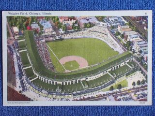 Chicago Il/wrigley Field/home Of Chicago Cubs Baseball Team/tichnor Linen Pc