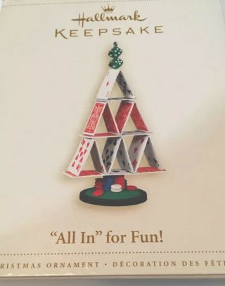 Keepsake Hallmark Ornament All In For Fun Poker Card Tree 2006