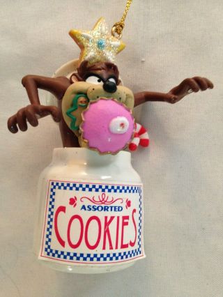 Multicolor 3 " Taz In Cookie Jar Character Figurine Ornament