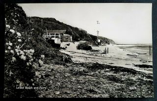 Real Photo Postcard Lelant Beach - Ferry And House - Lelant Village Cornwall