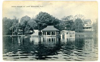Lake Mahopac Ny - Boat House At Dean House Hotel - Postcard Putnam County