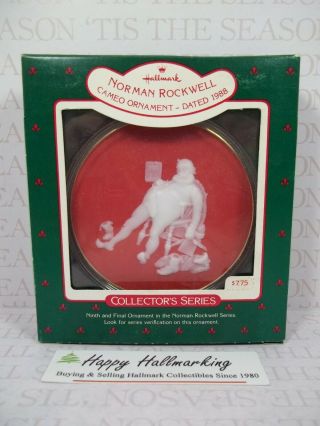 Hallmark 1988 Norman Rockwell Cameo 9th And To All A Good Night Ornament