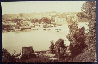 R.  P.  Postcard Chepstow Town - Bridge And Castle - From The River Wye - Monmouthshire
