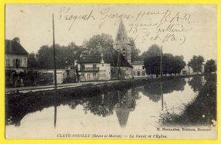 Cpa Claye Souilly (seine Et Marne) Le Canal Et L 