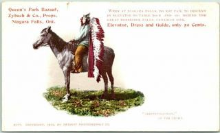1902 Niagara Falls,  Ny Advertising Postcard Queen 