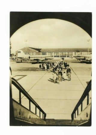 Interflug E Germany Ddr Gdr Airline Issue Rp Postcard Il - 14 Berlin Airport