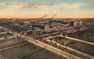 Postcard Birds Eye View Of Oliver Chilled Plow South Bend,  Indiana 125815