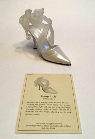 Willitts Designs “just The Right Shoe” By Raine Item 25116 Wrap It Up (white)