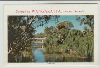 Foldout Wangaratta Victoria 11 Scenes Veco Postcard 1960/70