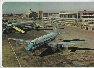 South Africa Johannesburg Airport Postcard Saa Viscount 707