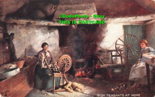 R400265 Irish Peasants At Home.  Tuck.  Oilette.  Irish Life.  Series Iv.  9354