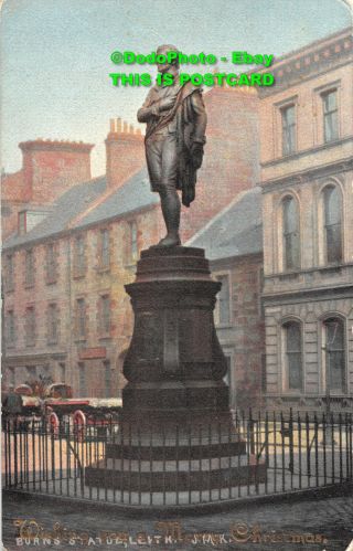 R418530 Burns Statue.  Leith.  J.  M.  K.  W.  And A.  K.  Johnston.  Edinburgh And Londo