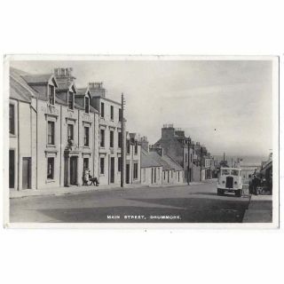 Drummore Main Street,  Wigtownshire,  Rp Postcard Postmark Drummore 1948