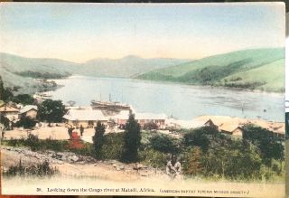 Congo River,  Matadi,  Africa 1905 - 15 Made In Japan,  Hand Colored Post Card