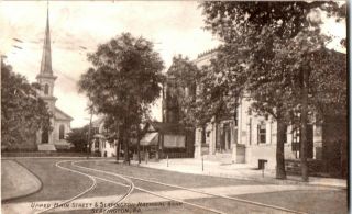 S21 2531 Rppc Postcard Upper Main St Slatington Natl Bank Slatington Pa C 1910