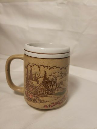 Vintage The Alaska Homestead Coffee Mug Ace 1983 4 "