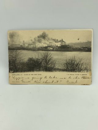 1905 Scene On The Ohio River Ashland,  Ky Postcard Kentucky