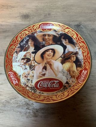 8 " Drink Coca - Cola Fashion Ladies Plate Dish Franklin Heirloom 1996