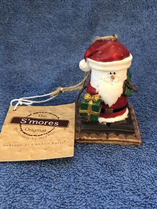 Midwest Cannon Falls S’mores Ornament Santa With Gift And Bag Of Toys
