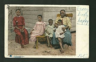1907 Post Card A Happy Family From Andover Massachusetts To Ogunquit Maine