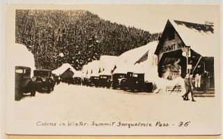 Snoqualmie Pass,  Winter Cabins,  1920 