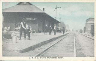 Humboldt Ne - C.  B.  & Q.  Railroad Depot