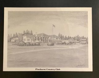 Vintage " Pinehurst Country Club " Golf Postcard