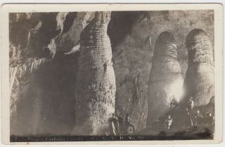 Carlsbad Caverns Mexico Nm Twin Domes Rppc Postcard 1928 People Davis - Leck