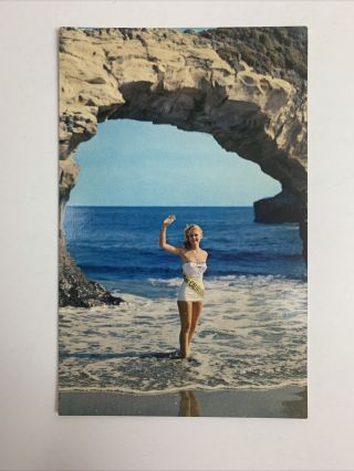 Miss California Natural Bridges Beach Santa Cruz Postcard Mirro - Krome