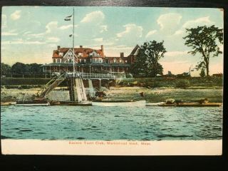 Vintage Postcard 1907 - 1915 Eastern Yacht Club Marblehead Neck Massachusetts