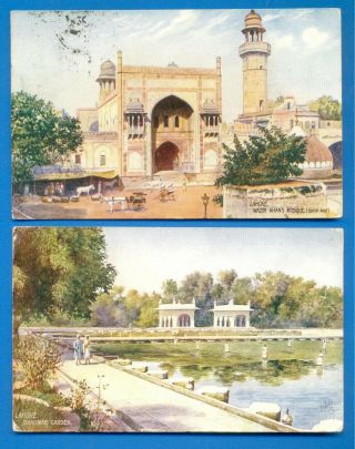 Lahore,  India.  2 Tucks Oilette Postcards