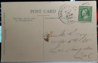 SANTA PAULA,  CALIFORNIA,  Post Card 1911 MAIN STREET,  Ventura County 2
