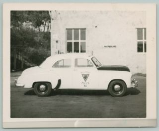 Photo Military Police Car W/highway Patrol Logo No Parking 1953 Chevy Bel - Air