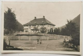 Vintage Postcard: Rjukan Administrasjonsbygningen Norway Mailed 1927 Po.  K1089