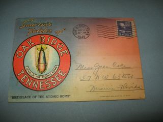 Vintage 1949 Oak Ridge Tennessee Souvenir Post Card Folder Home Of Atomic Bomb