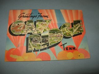 Vintage 1949 Oak Ridge Tennessee Souvenir Post Card Folder Home Of Atomic Bomb 2