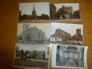 25 X Bedfordshire Church Related Real Photograph Postcards All Named & Scanned