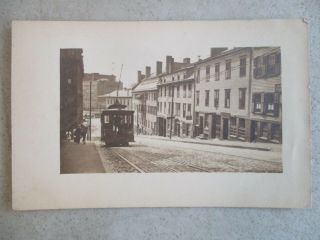 Vintage Rppc Downtown Trolley Providence Ri Real Photo Card 1906 One Cent Post