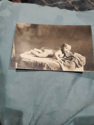 Rppc African - American Baby Butt Photo.  Identified Early 1900s.  Very Rare Shot