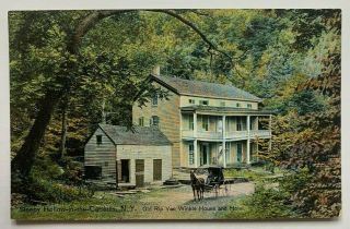 Ny Postcard Sleepy Hollow In The Catskills Old Rip Van Winkle House Hotel Horse