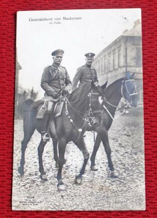 Orig.  1915 German Field Marshal August Von Mackensen Real Photo Posted Postcard