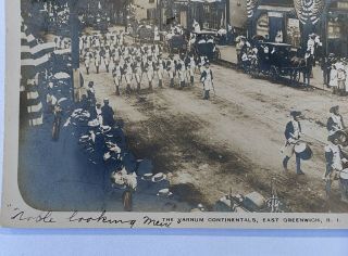 RPPC - East Greenwich,  RI,  Military Political Parade by Post Office 2