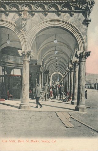 Venice Ca – Hand Colored Postcard - Hotel St.  Mark 