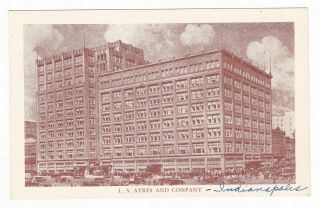 1943 Indianapolis In L S Ayres & Co Downtown Department Store Postcard Indiana
