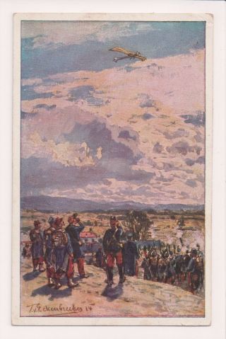 O - 699 Aviation Postcard - Eckenbrecher Signed Wwi German Military Airplane Pc