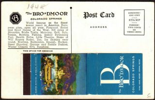 Advertising - Max Parrish: The Broadmoor,  Colo Springs.  Includes Matchbook Cover 2