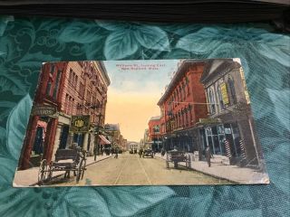 Antique Postcard Bedford Massachusetts Williams St.  Looking East Stores 1910