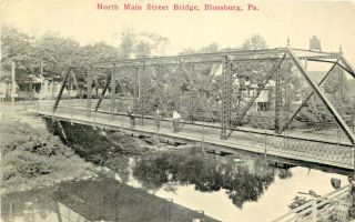 Three Men Pose On The North Main Street Bridge,  Blossburg,  Pennsylvania Pa 1915