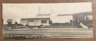 Scarce Rppc Shinnston State Police West Virginia Harrison Co - Real Photo Postcard