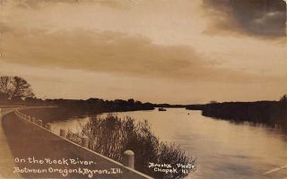 Oregon & Byron,  Il Rock River Brooks Real Photo Post Card 1937